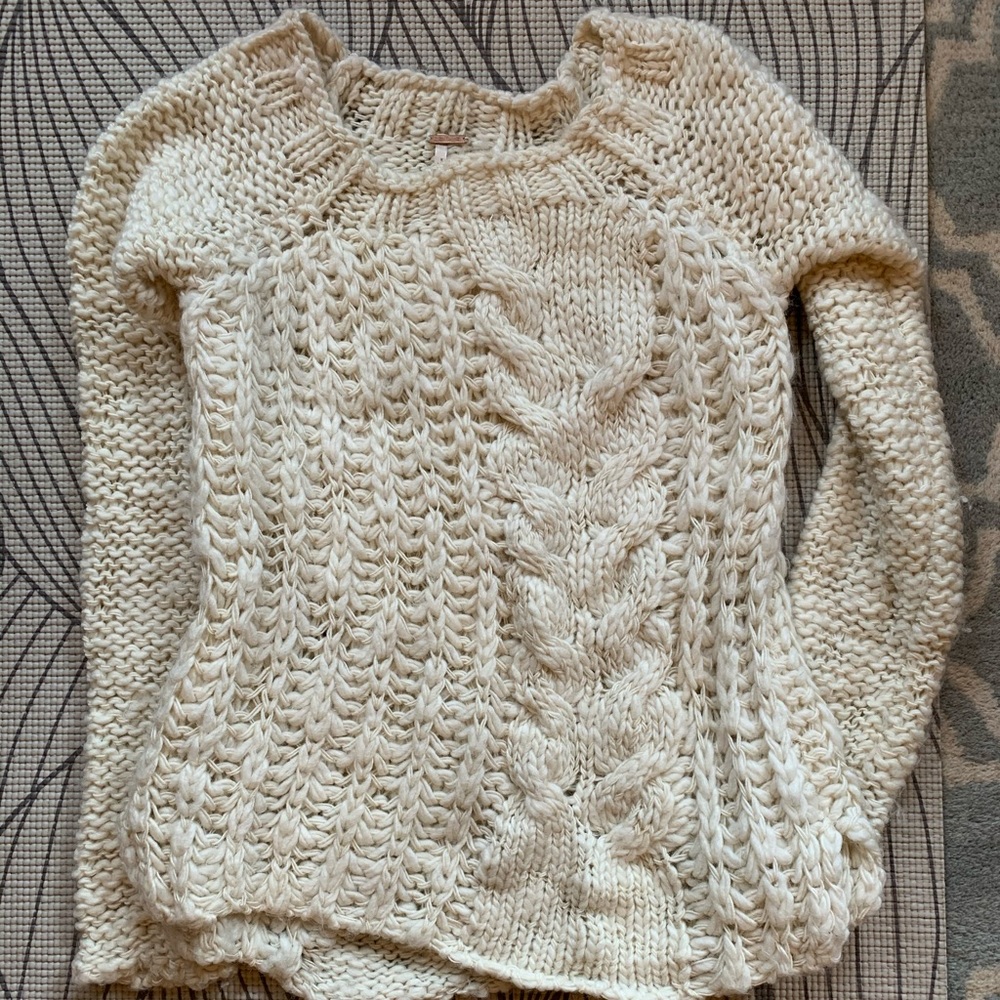 Free People Cable Knit Sweater